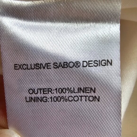 NWT! Sabo Luxe Aura Linen Above Elbow Sleeve Bubble Tulip Mini Dress, S - Picture 11 of 14